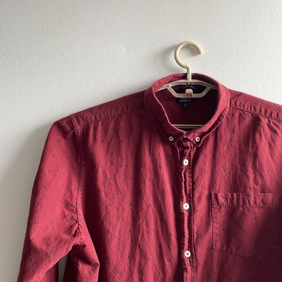 Red Western Button Down Shirt XL - Picture 2 of 6